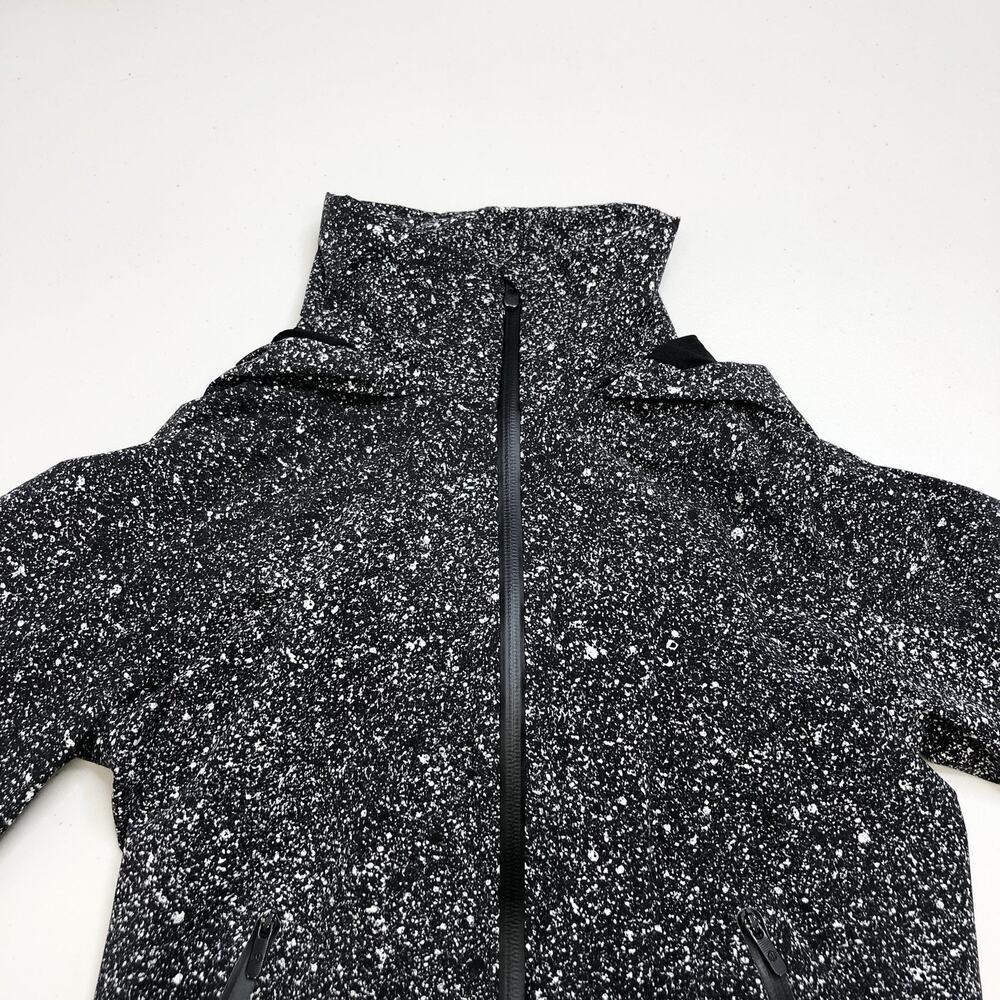 Lululemon Here To Move Jacket Sz 4 Luminesce Splatter White Black Hoodie LW4AMYS - Picture 8 of 12